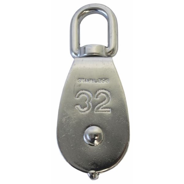 Single Swivel Pulley - 304 Stainless Steel - 32mm Wheel