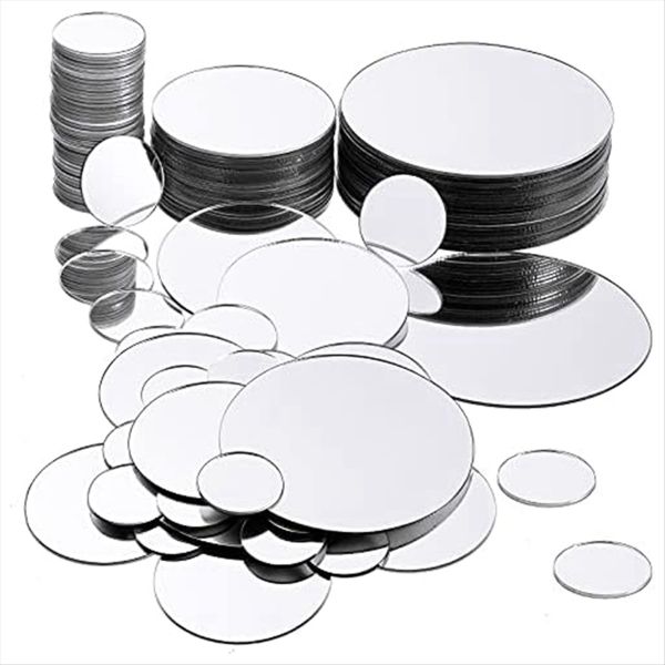 100 Pieces Mini Size Round Mirror Small Round Mirror Adhesive Mirror