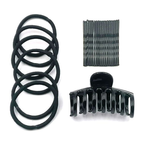 School Hair Accessories - Black - 27 pieces