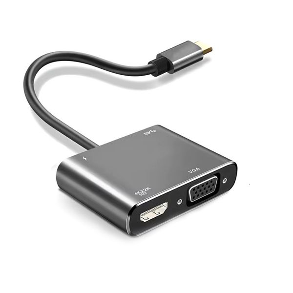 Multi Functional Type-C to HDMI Docking Station 4-In-1 Hub