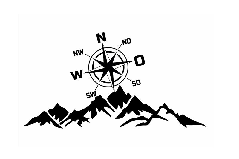 Compass Sticker Afrikaans