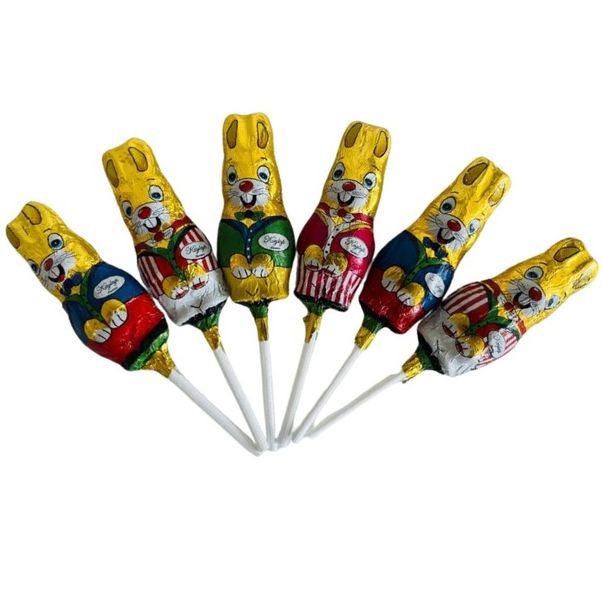 Kayley's: Milk Chocolate Easter Bunny's on a Stick 14g (6 Piece Set)