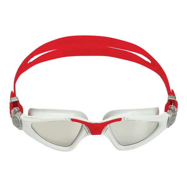 Aquasphere Kayenne - Silver Titanium Mirrored Lens - Grey/Red Swim Goggles