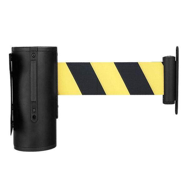 Retractable 3m Safety Barrier Tape - Black &amp; Yellow Crowd Control Belt