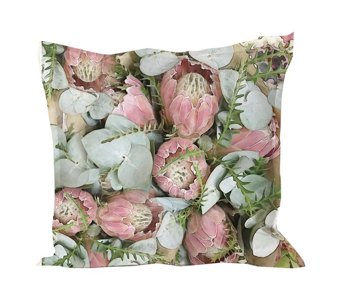 I Love it Here - Pink Protea cushion cover