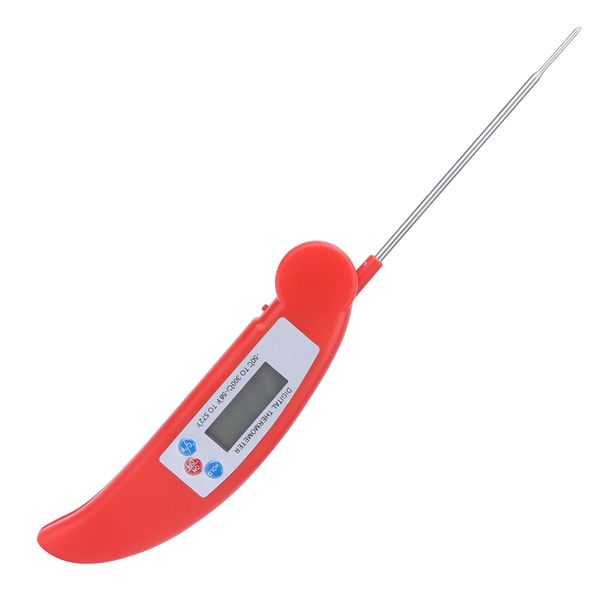 TS-90 Digital Display Plastic Folding Food Thermometer Red