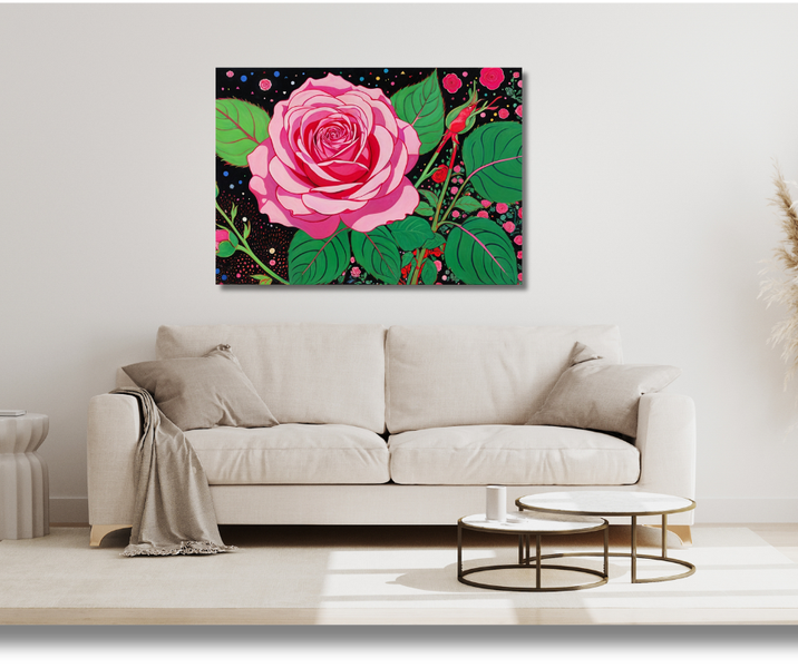 Canvas Wall Art Home Decor - Pink Rose