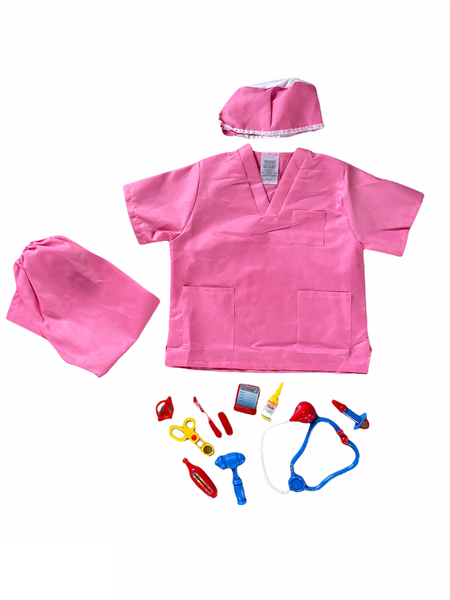 Nurse Doctor Costume For Kids - Pretend, Role Play Outfit With Accessories
