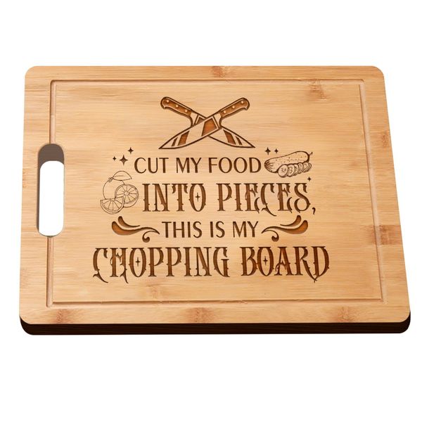 Laser Engraved Bamboo Chopping Board Fun Bamboo Cutting Board Gift for Her
