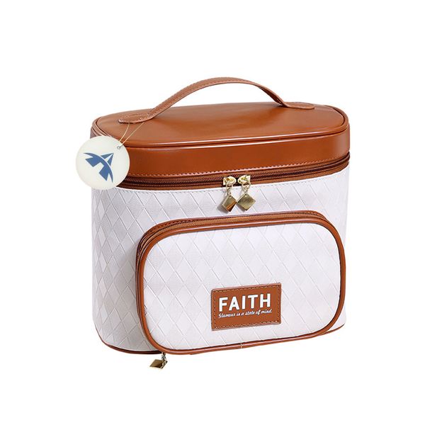 2-in-1 Large Capacity PU Travel Jewelry Organizer Cosmetic Storage Bag