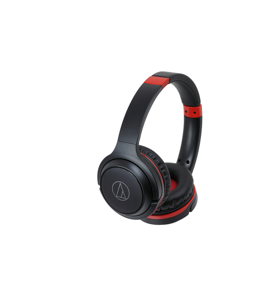 Audio-Technica Wireless On-Ear Headphones With Built-in Mic Red