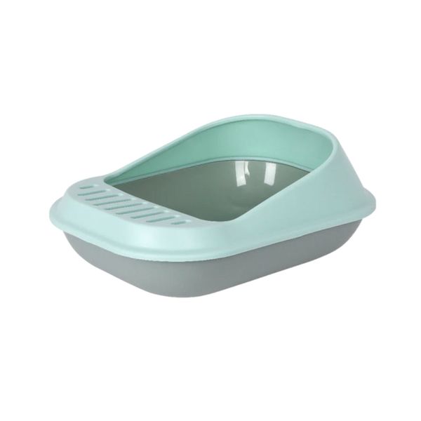 WigWagga - Semi-Open Cat Litter Box With Scoop 52cm - Green
