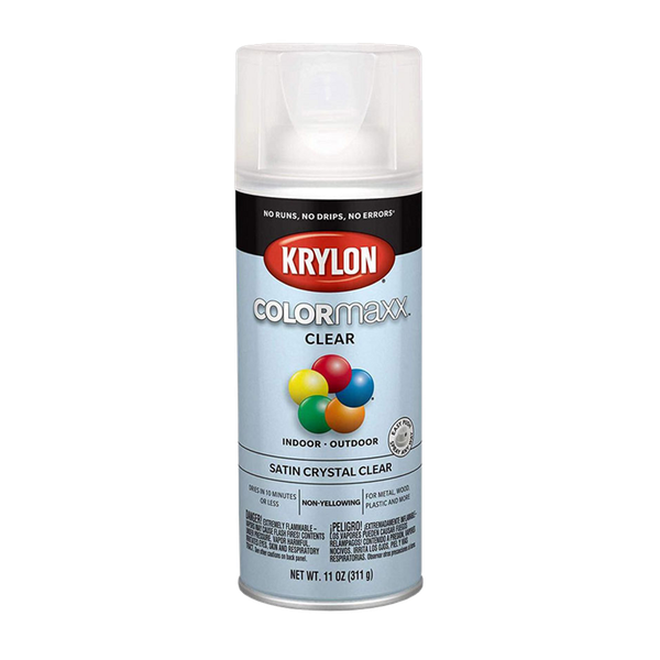 Spray Paint + Primer - Satin Crystal Clear - 340ml