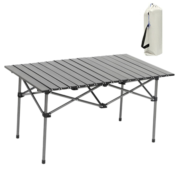 Small Portable 60CM Picnic Table \ Beech Wood Roll-Up Folding Camping Table