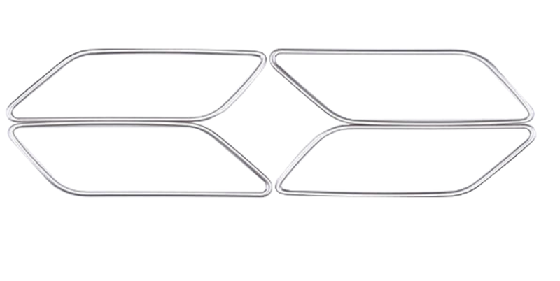 Motolab Silver Stainless Steel Inner Door Handle Trim Surround for Audi A3