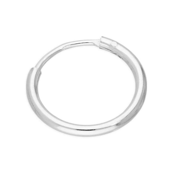 Single Sterling Silver 12mm Hoop Earring