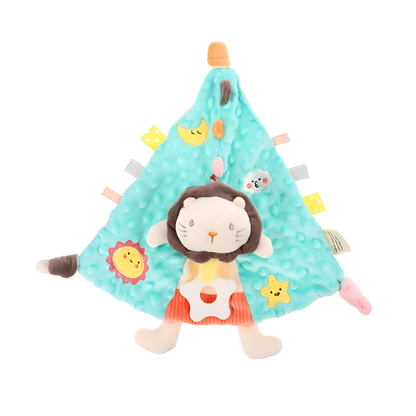 Baby Security Blanket Stuffed Animal Sleeping Snuggle Blanket with Teether