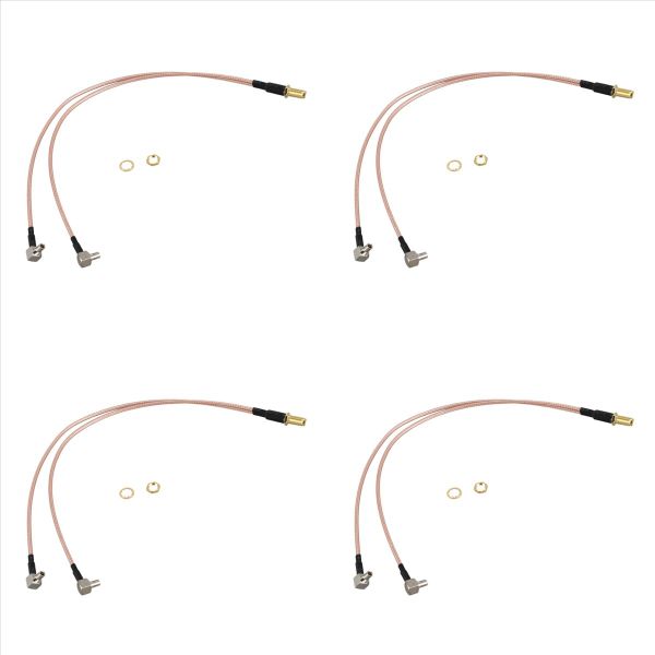 Sma Female To Y Type 2 X Ts9 Male / Crc9 Male Pigtail Cable Gold