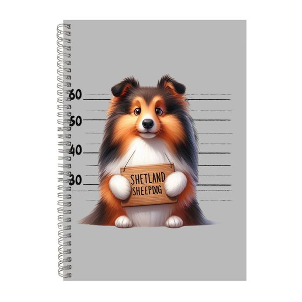 Shetland Sheepdog A4 Notebook Spiral Lined Trendy Notepad Dog Gift Idea 303