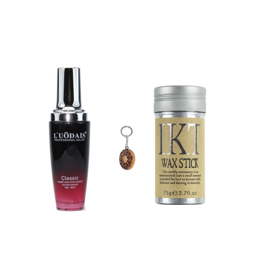 Luodais Perfumed Hair Serum, IKT Wax Stick For Weaves & Wigs & Keyring.