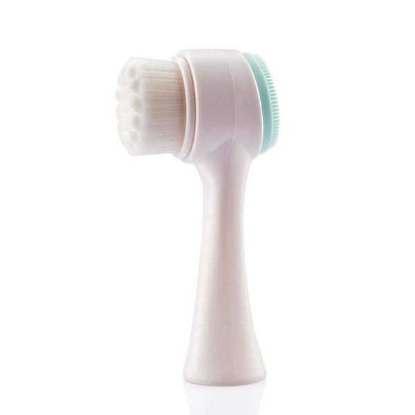 RABG Facial Cleansing Double-Sided Brush Exfoliating Silicone and Brush