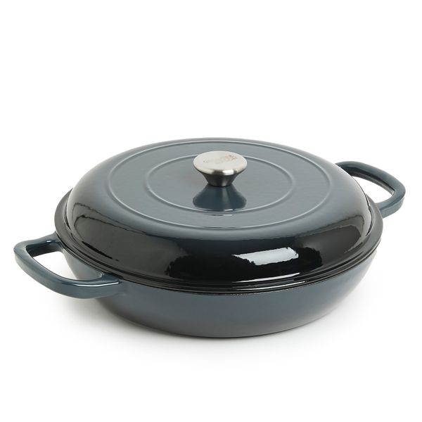 George &amp; Mason - 3.5L Cast Iron Casserole - Charcoal Ombre