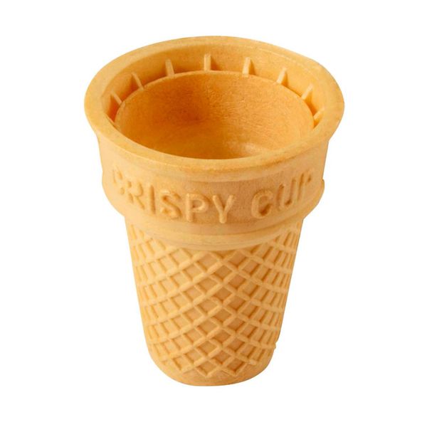 500 Pieces Soft Serve Cone: Cuplet - Flat Bottom Ice Cream Cones