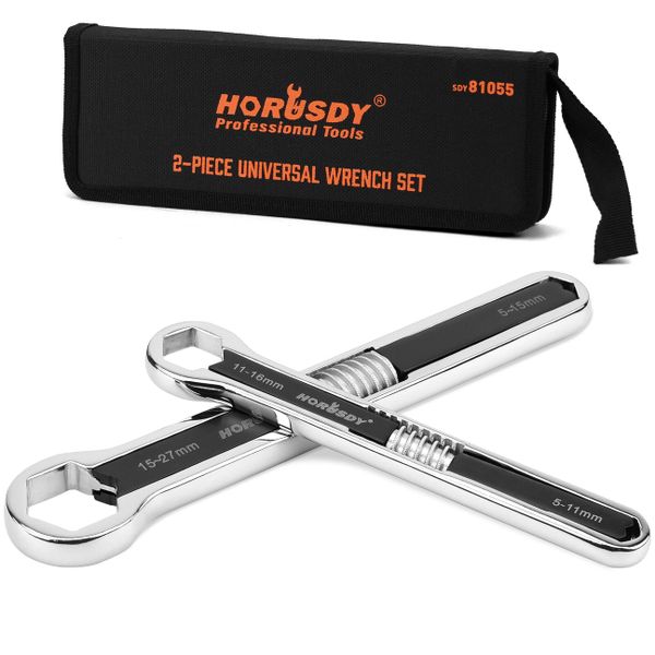 HORUSDY 2Pcs Universal Wrench Set
