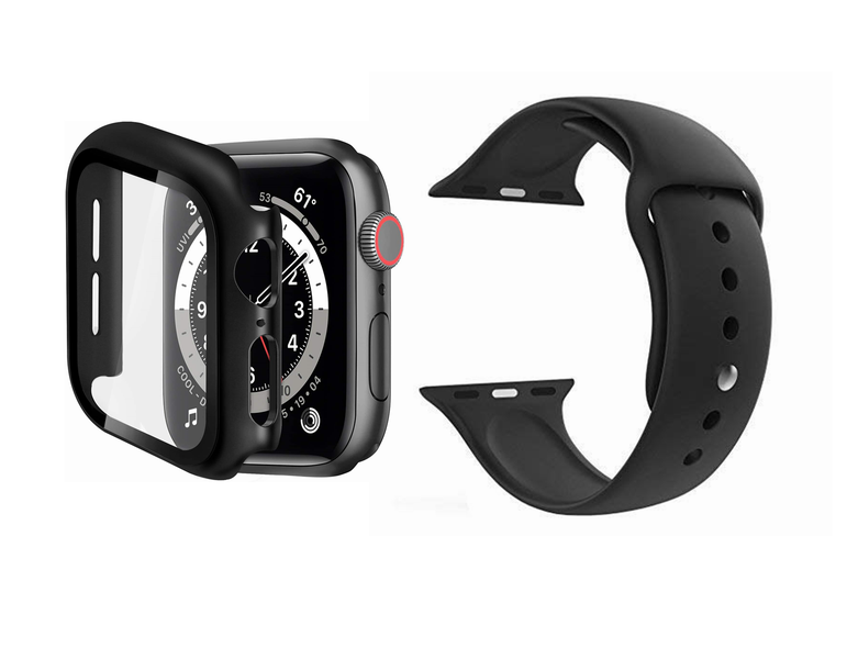 AFR Watch Silicon Strap+ PC Case for Apple watch Series 1/2/3/4/5 38mm