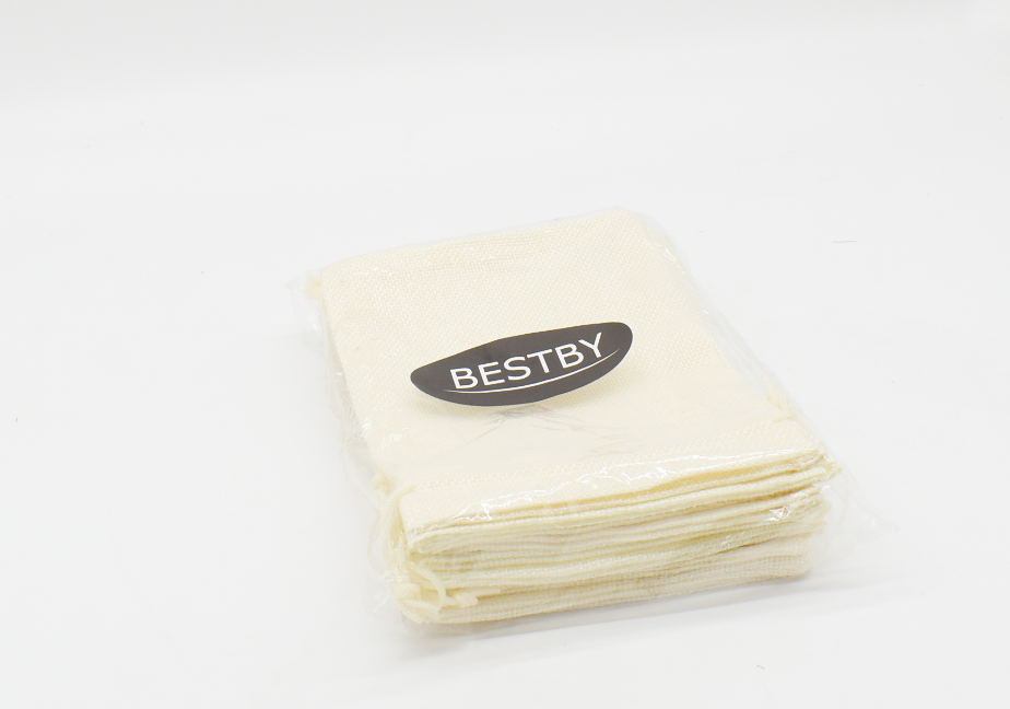 8 Pack Alaska Mountains Drawstring Gift Bags - 4.9x6.7 Inch Cotton Linen Pouches For Parties & Favors