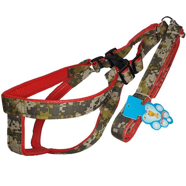 Army Camo Large Adjustable Pet Leash With Harness 150cm - TP180710012