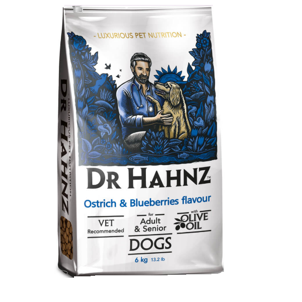 Dr Hahnz Adult Dog Food Ostrich &amp; Berries (6kg)
