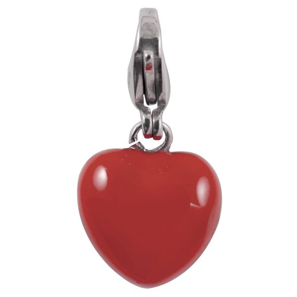 Bad Girl Flat Heart Charm - Red