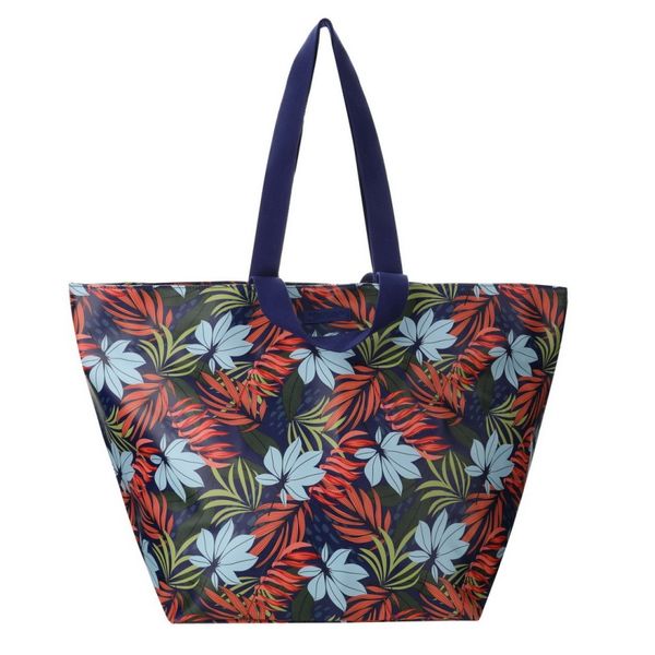 SoGood-Candy - Beach Tote Bag - Navy Tropical