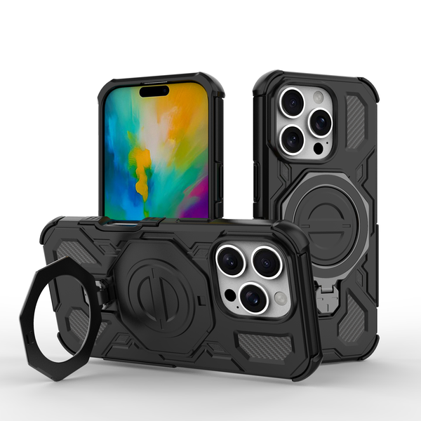 Phone Case Compatible With iPhone 16 Pro Ring Stand Holder Back Cover