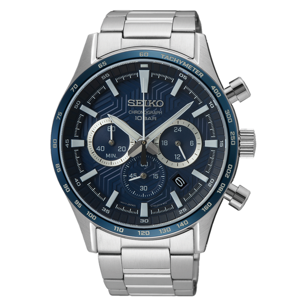 Seiko Discover More SSB445P1 -Racing Blue Panda Dial -Sapphire &amp; 100M WR