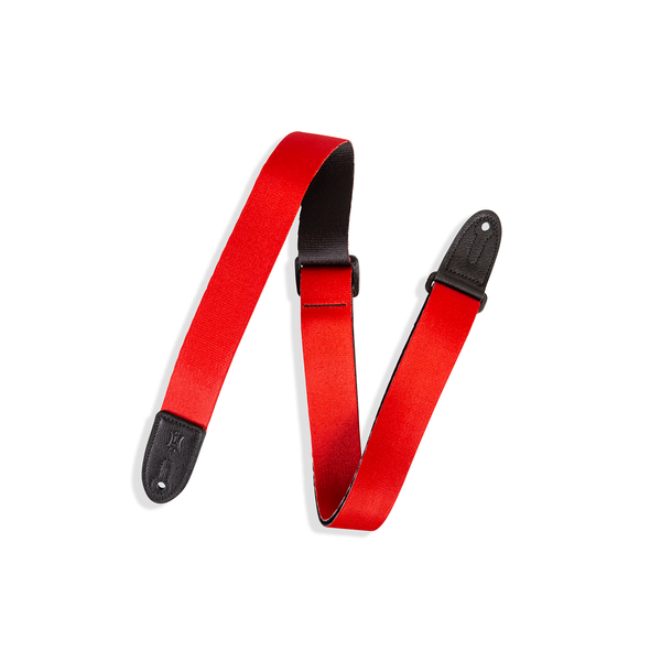 Levy's Kids Guitar Strap with Leather Ends - Red