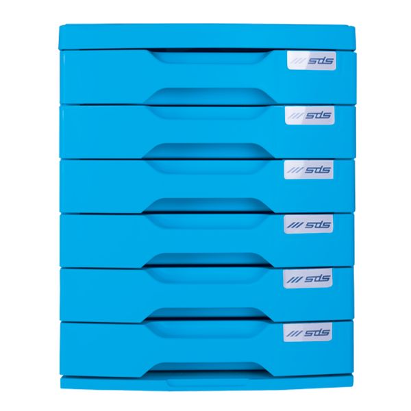 SDS - 6 Drawer Filing System - Blue