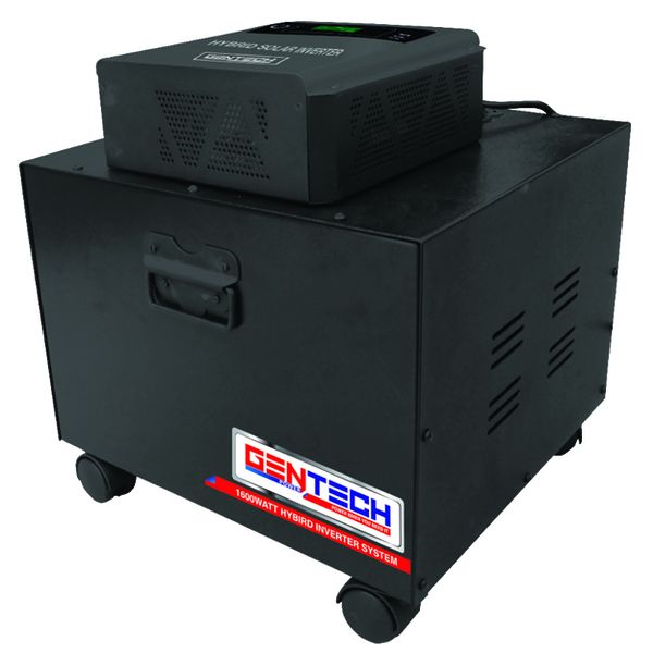 Gentech 1600W (1220Wh) UPS Inverter Trolley 2x100ah