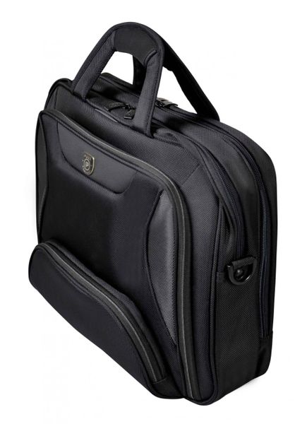 Port Manhattan Top Loading Laptop Bag (Premium) 14/15.6" - Black