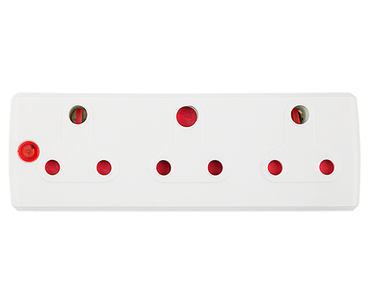 Electricmate 3x16 Amp Adaptor - White