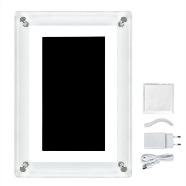 5 Inch Digital Photo Frame 1200Mah Ips Screen Eu Plug