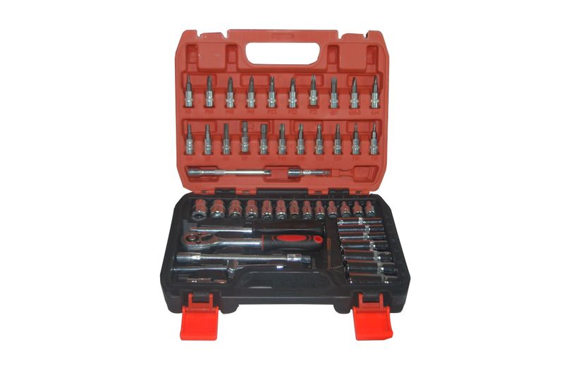 1/4" Ratchet Wrench Set with Extension Rods &amp; Screwdriver Bits - 53 Piece