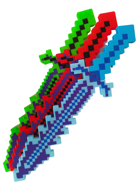 3 Piece Lights and Sounds Toy Swords Combo - Minecraft Inspired