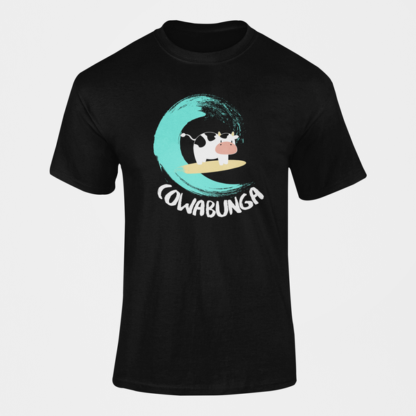 Cowabunga Surfing Cow T-Shirt