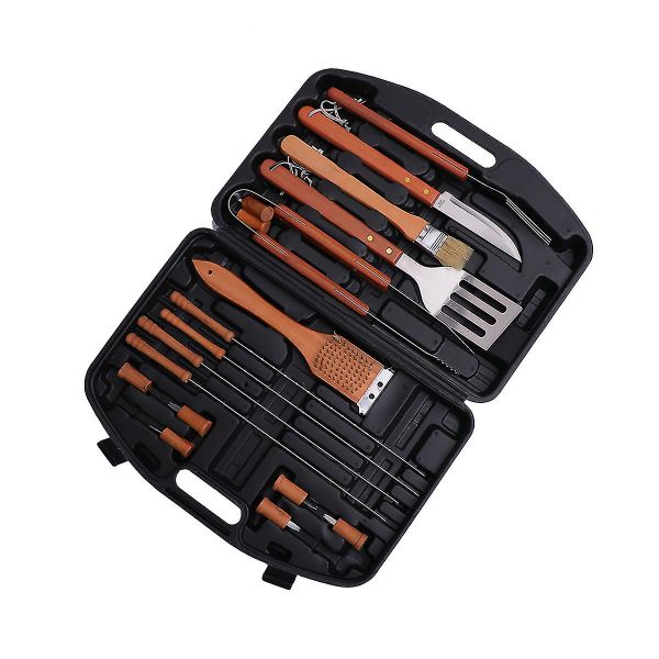 18 Piece Stainless Steel Braai Tools Set - Barbecue Grill Utensils Set