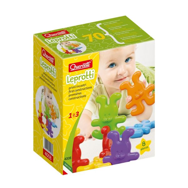 Quercetti Leprotti Bunny-Themed First Constructors Activity Set