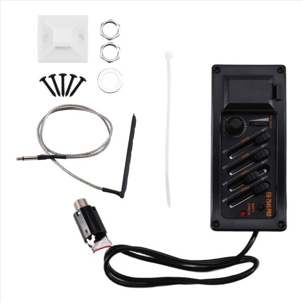 EQ-7545PRO Acoutic Guitar EQ Piezo Pickup Pre-Amp 4 Band Acoustic Guitar Pi