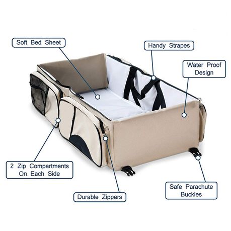 Baby travel bed and cheap bag