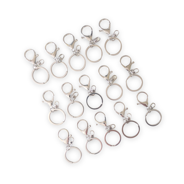 15 x Lobster Swivel Clasp Key Ring